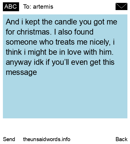 unsent message to artemis