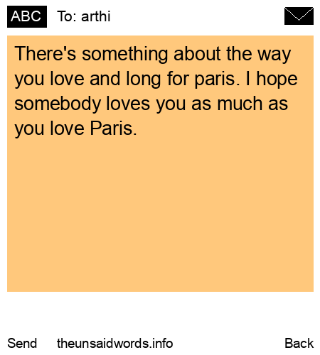unsent message to arthi