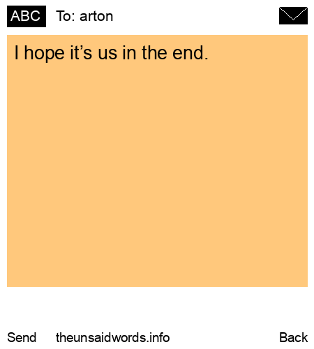unsent message to arton