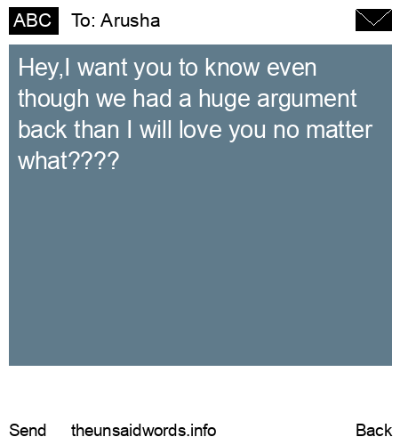 unsent message to Arusha
