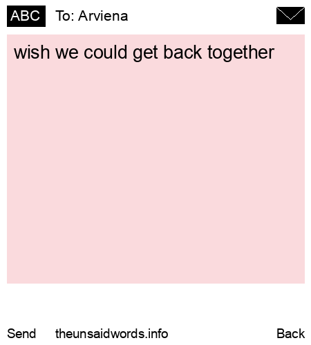 unsent message to Arviena 