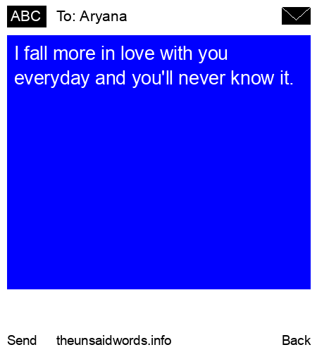 unsent message to Aryana