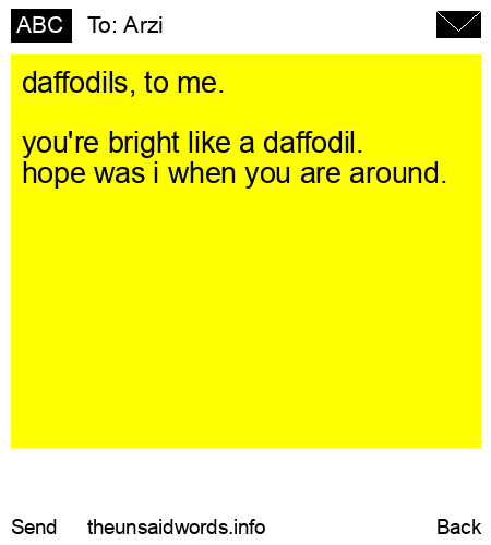 unsent message to Arzi