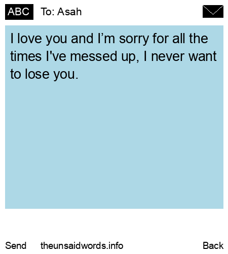 unsent message to Asah