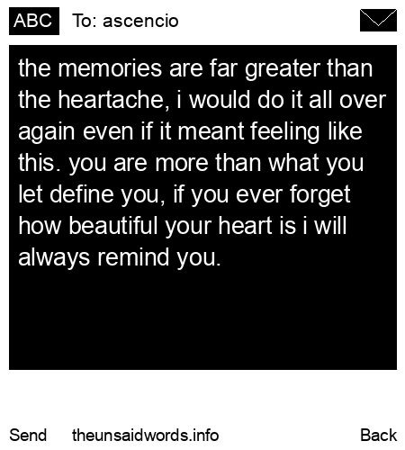 unsent message to ascencio