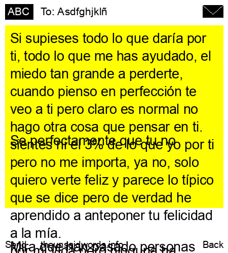 unsent message to Asdfghjklñ