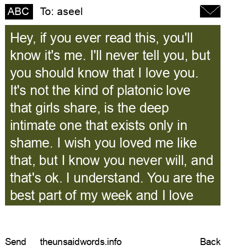 unsent message to aseel