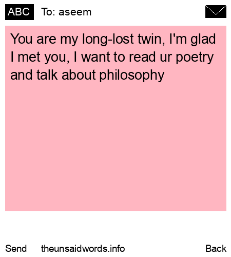 unsent message to aseem 