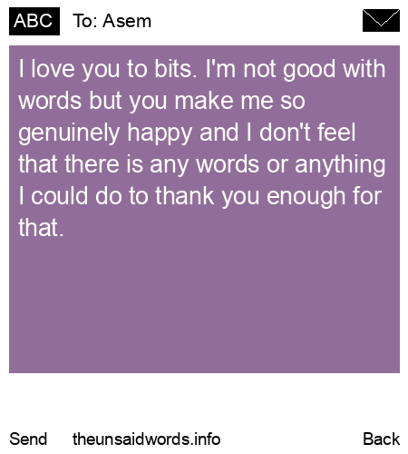 unsent message to Asem