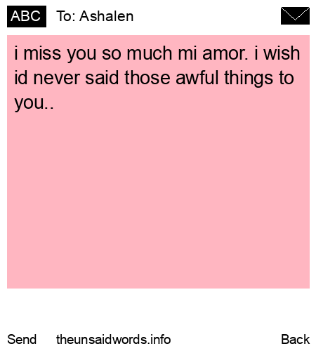 unsent message to Ashalen