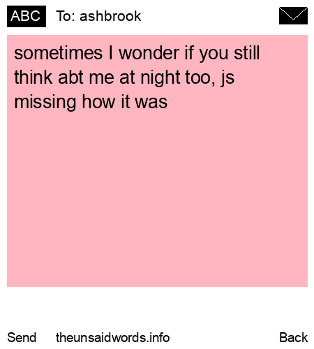 unsent message to ashbrook
