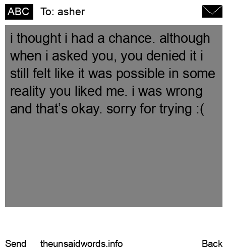 unsent message to asher