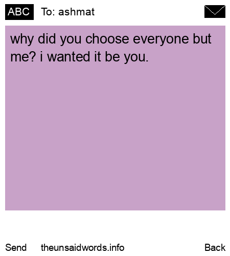 unsent message to ashmat