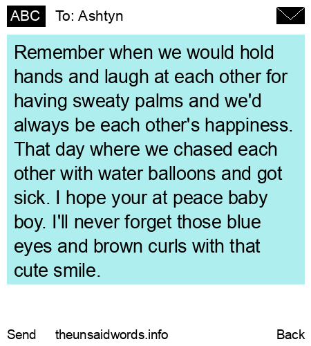 unsent message to Ashtyn