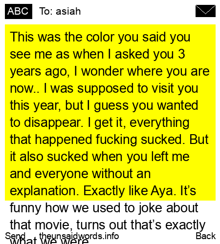 unsent message to asiah