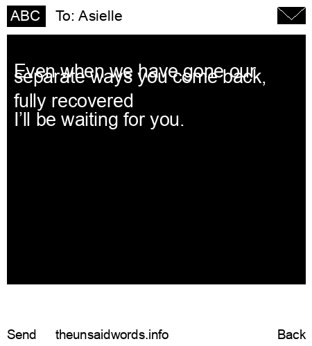 unsent message to Asielle