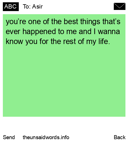 unsent message to Asir