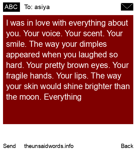 unsent message to asiya
