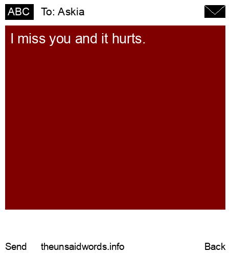 unsent message to Askia