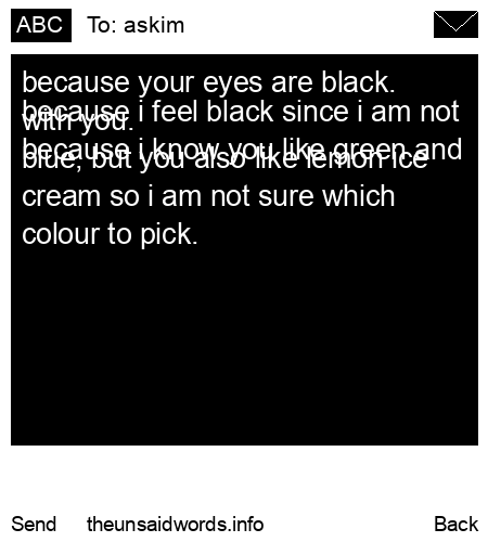 unsent message to askim
