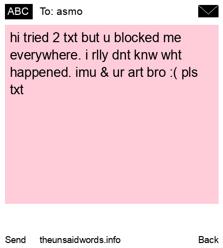 unsent message to asmo