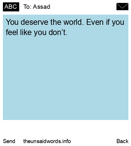 unsent message to Assad