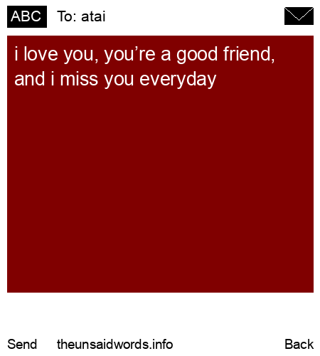 unsent message to atai