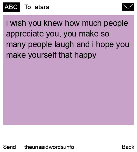 unsent message to atara