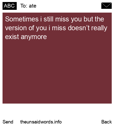 unsent message to ate