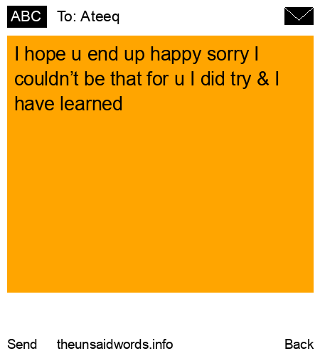 unsent message to Ateeq