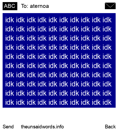 unsent message to aternoa
