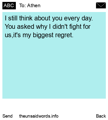 unsent message to Athen