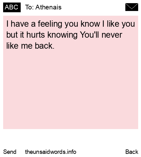 unsent message to Athenais