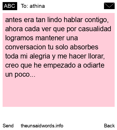 unsent message to athina