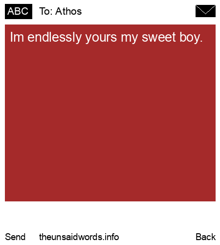 unsent message to Athos