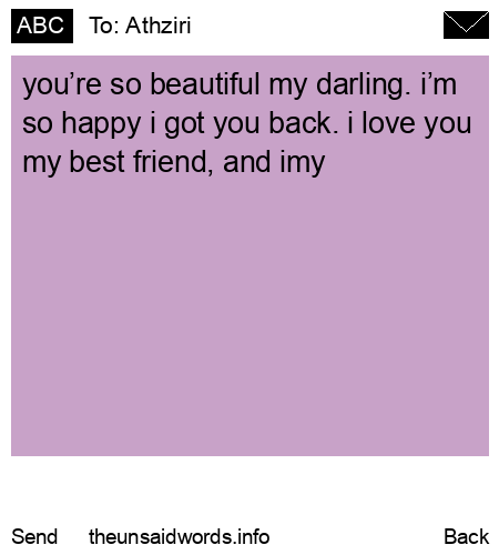 unsent message to Athziri