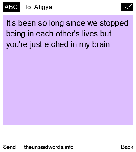 unsent message to Atigya
