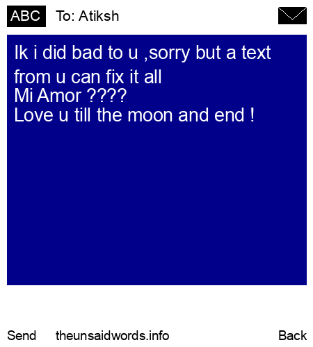 unsent message to Atiksh