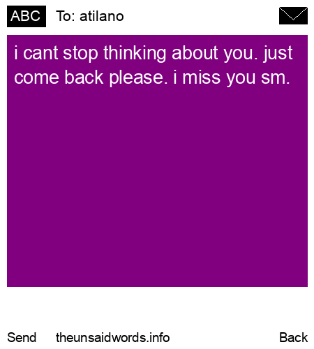 unsent message to atilano
