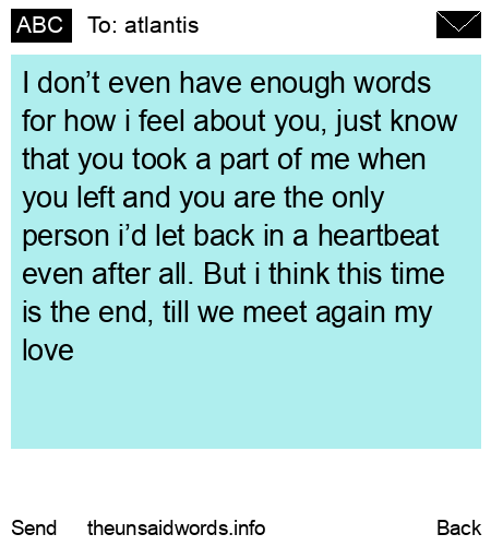 unsent message to atlantis