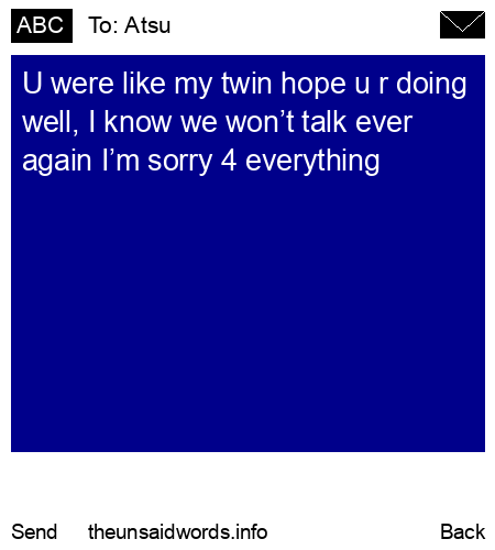 unsent message to Atsu