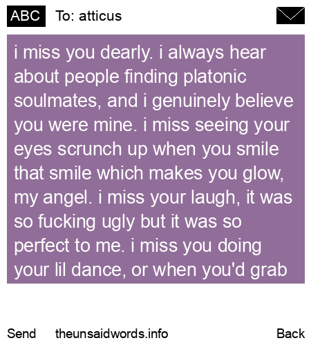 unsent message to atticus