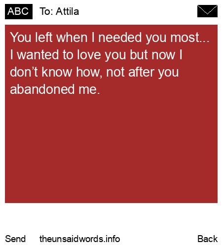 unsent message to Attila