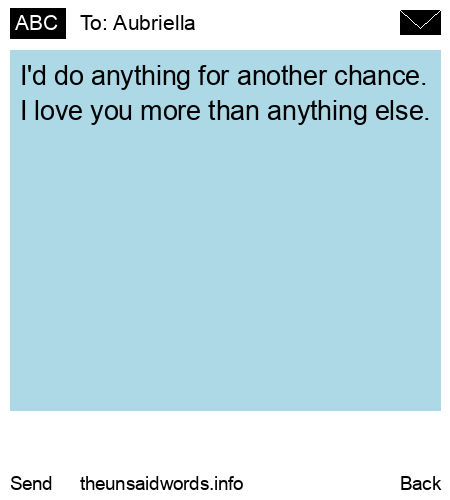 unsent message to Aubriella 