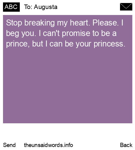 unsent message to Augusta