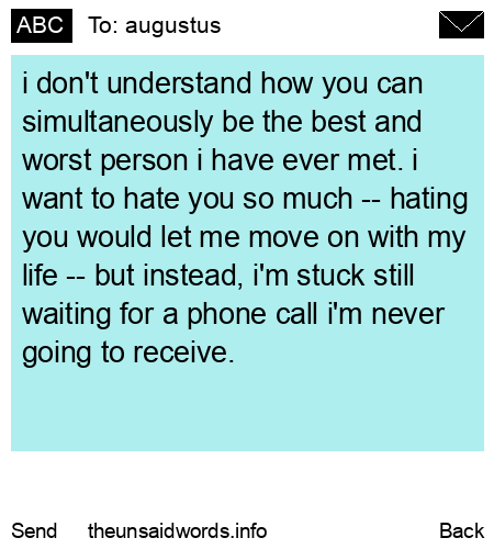 unsent message to augustus