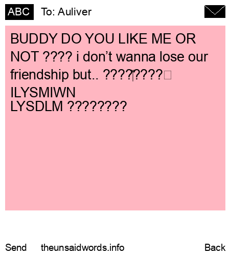 unsent message to Auliver
