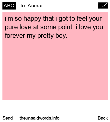unsent message to Aumar