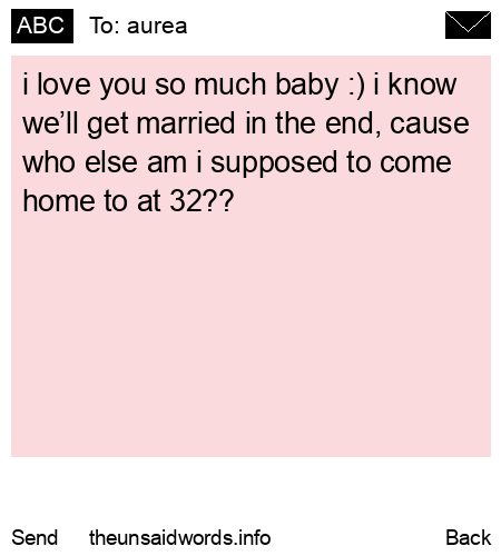 unsent message to aurea