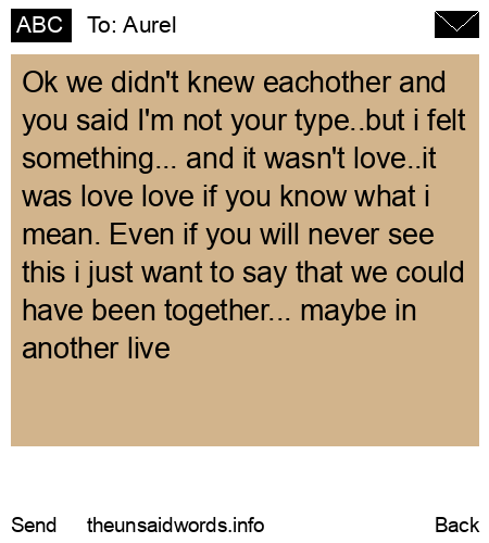 unsent message to Aurel